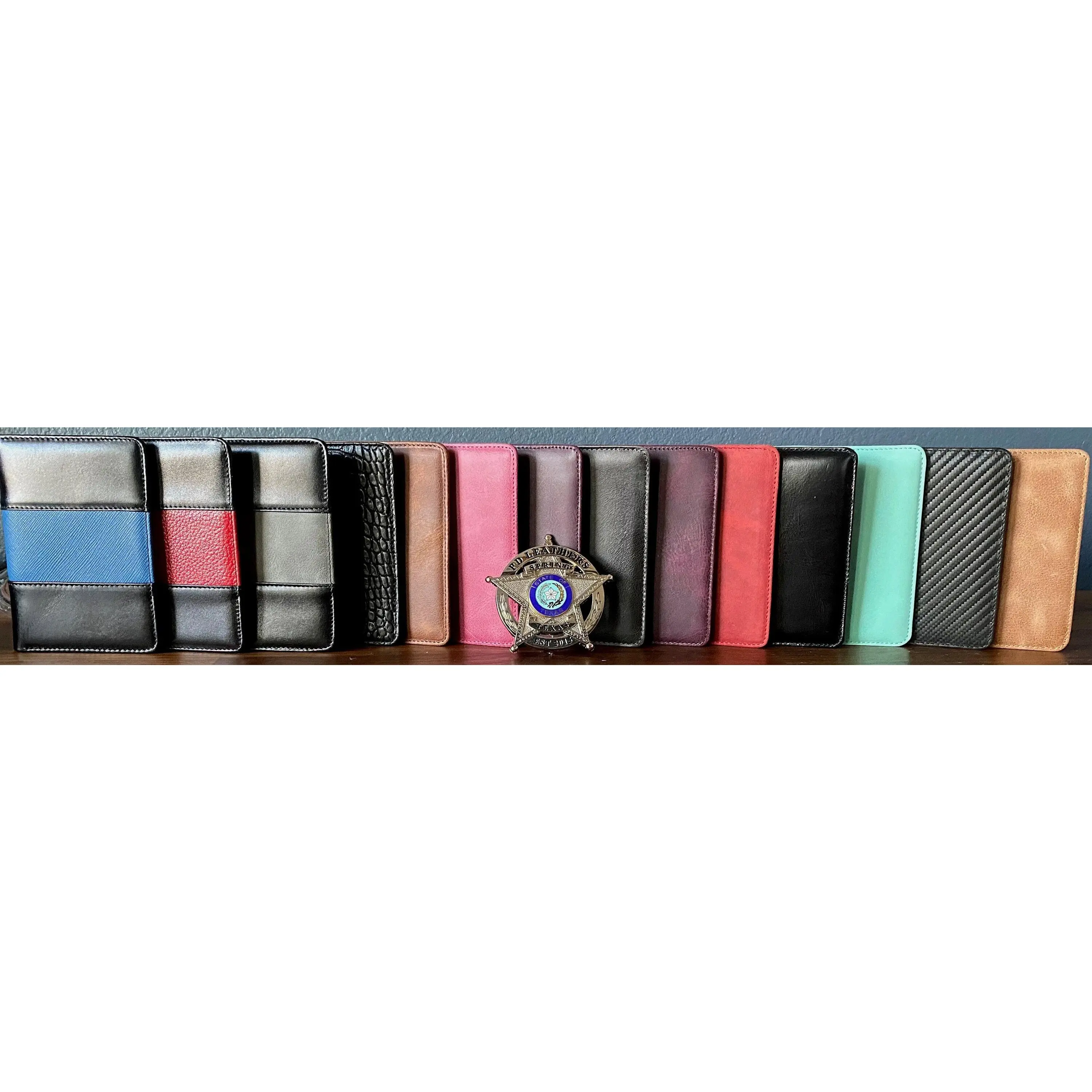 Men's Scratch and Dent Bifold Wallets for Pin Back Badges, On Sale