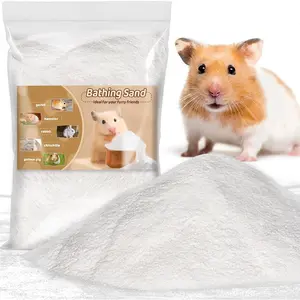 14 OZ Hamster Sand Bath - Whit Fine Sand Hamster Bedding Reptile Silica Sand Gerbil Hideout for Hamster Squirrel Guinea Pig Rabbit Chinchillas Syrian Mice Small Animals Small Pets