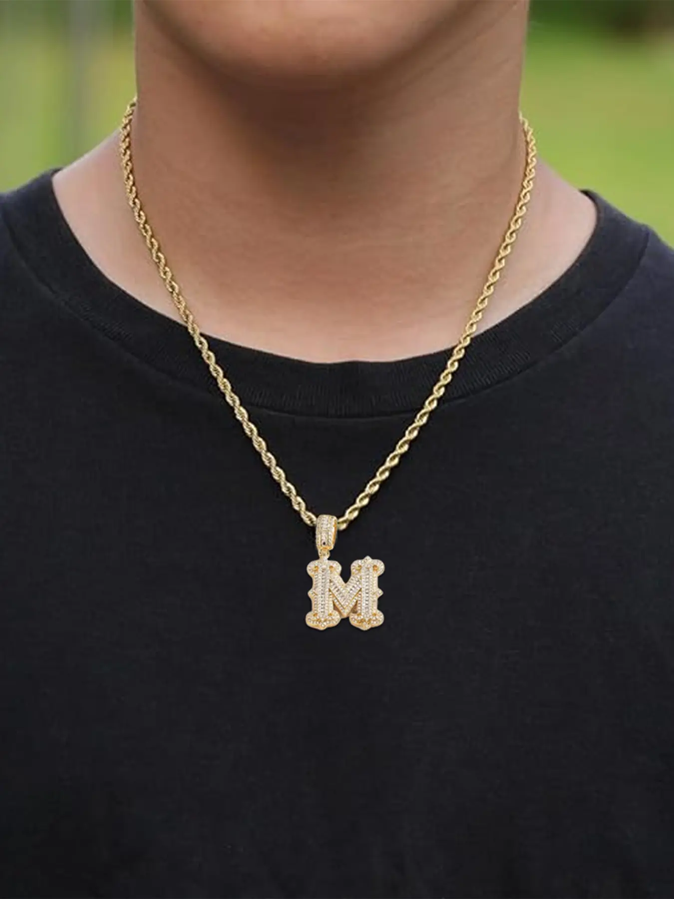 Elegant Rhinestone Letter Pendant Necklace, Fashion Accessory for Parties & Daily Wear, Perfect Jewelry Gifts for Birthdays & Special Occasions, Personalized Initial Letter Necklace