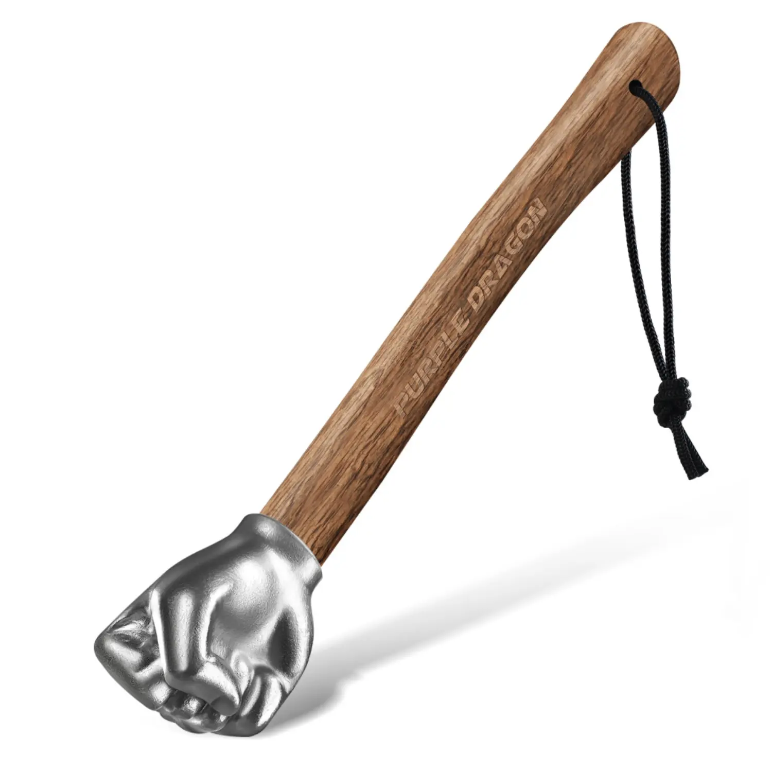Purple Dragon Christmas Gift Idea - Stainless Steel Fist-Shaped Hammer with Wooden Handle, Suitable for Home and Outdoor Camping, Craft Decorative Tool - A Christmas Gift for Boyfriend