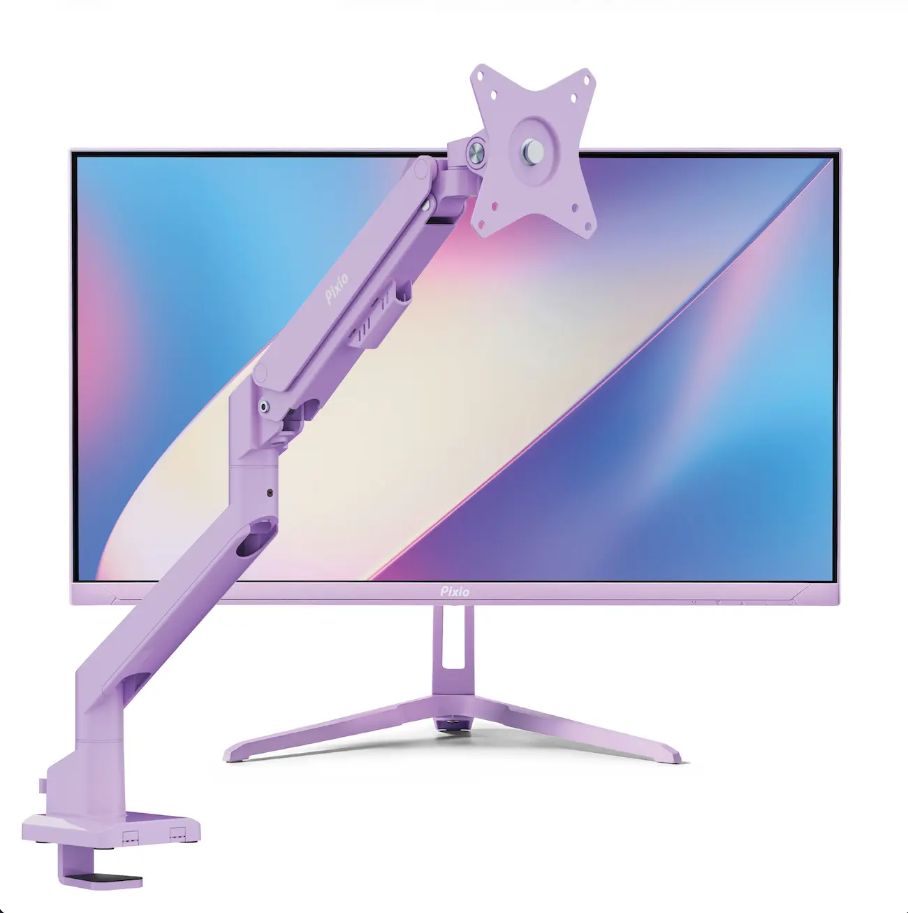 PX246 Wave Purple Monitor + Single Monitor Arm Bundle