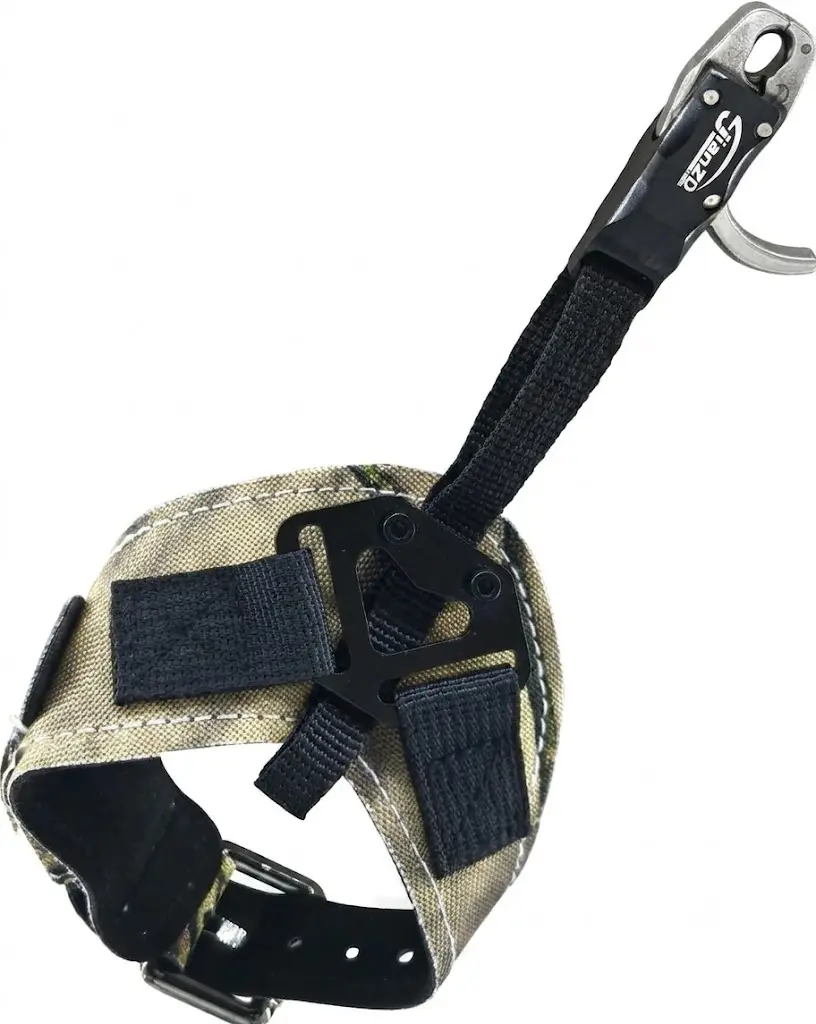 Adjustable Bow Release Aid Ergonomic Index Finger Trigger Lightweight Wrist Strap Compound Bow Release for Beginner Target Shooting Archery Training