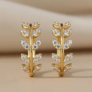 Small Gold Hoops – Tiny Huggie Hoop Earrings with CZ Sparkle, Minimalist Gold Hoops for Everyday