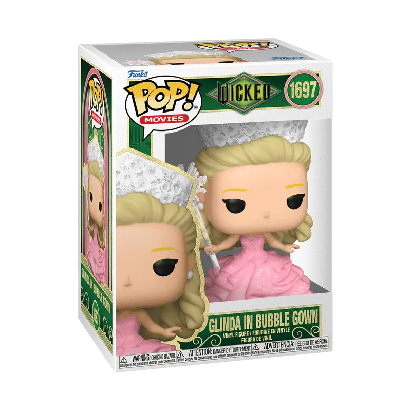 Funko Pop! Movies: Wicked Glinda in Bubble Gown Funko Vinyl Figure With Protector