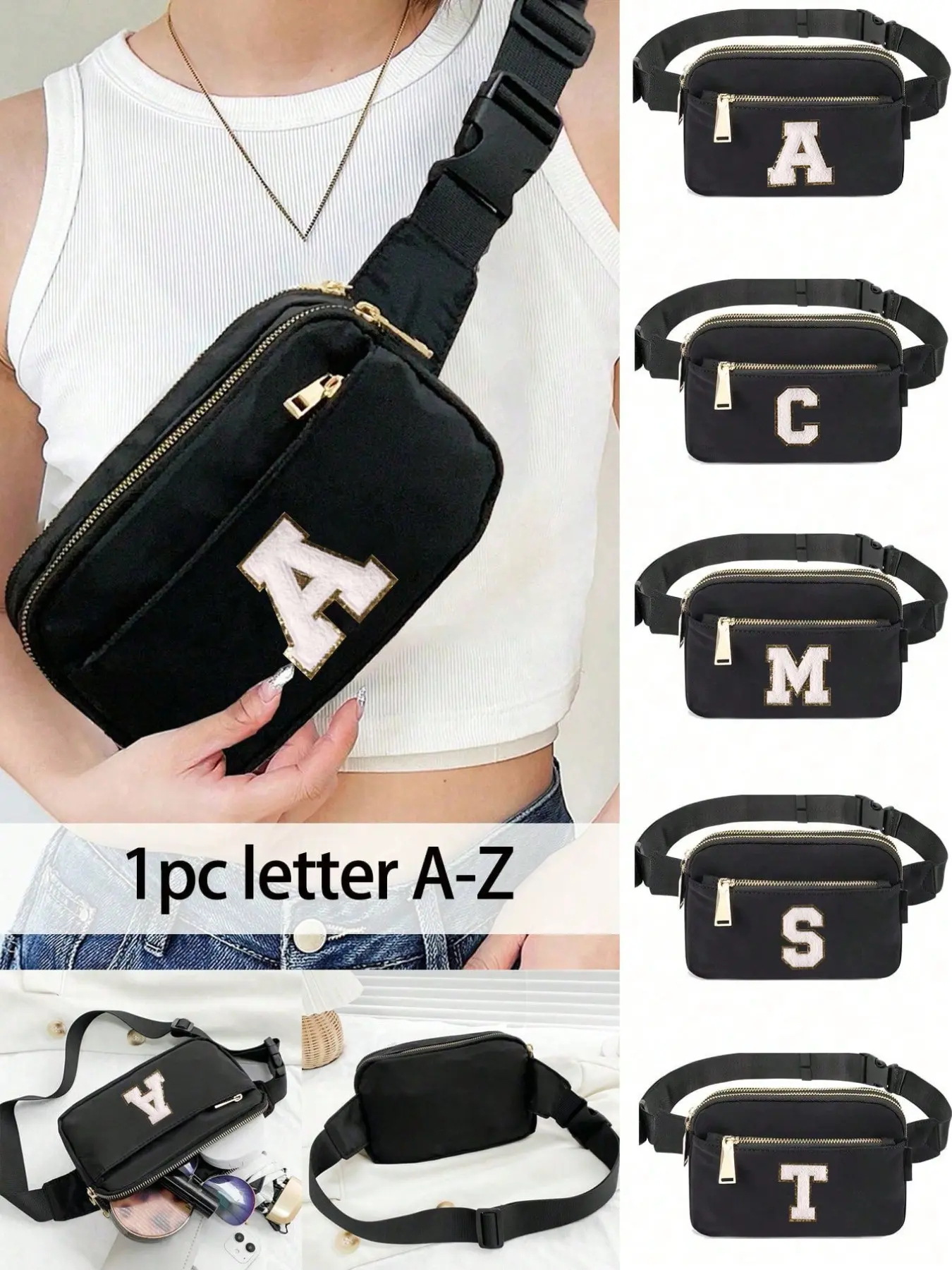 Solid-color, durable chest bag, Waterproof fanny packs, Waist bags, comes with adjustable shoulder strap, can be worn crossbody or around the waist, ideal for outdoor activities and sports occasions