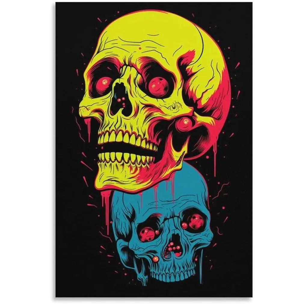 Halloween Decorations Poster Zombies And Skeletons Wall Art Prints Poster Gifts Photo Picture Painting Posters Room Decor Home Decorative