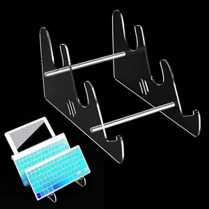 Keyboard Display Stand Holder Mechanical Computer Stand Shelf for Desk Transparent  3 Tier Keyboards Storage Holder Tray for Computer Tablet Picture Frame
