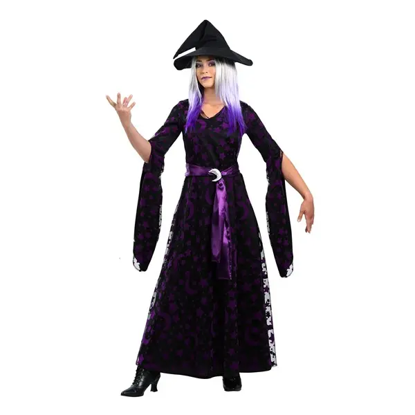 Women's Purple Moon Witch Costume
