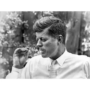 JFK Smoking Weed Poster Photo Print, President John F Kennedy smoking Marijuana
