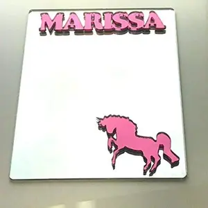 Personalized Unicorn Locker Mirror Magnet – Custom Back to School Magnetic Mirror for Girls, Cute Rainbow Name Décor for School Locker or Refrigerator, Kids Room Accessory