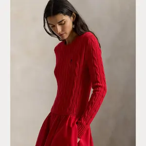 Polo Ralph Lauren - Cable-Knit Bodice Cotton Dress