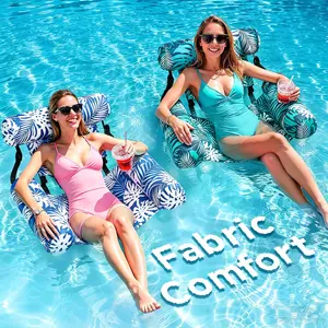 Premium Oversized Leaf Inflatable Swimming Lounger, Full Body Support Floating Chair for Adults, Portable Water Float for Pool Beach Lake Summer Vacation