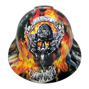 Firefighter Maltese Cross - Custom Hydro Dipped Full Brim Hard Hat