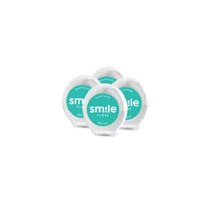 Smile Floss Mint 4 Pack Set - Woven Dental Floss, Dentist & Hygienist Approved Oral Care, Eco-friendly Natural Refreshing Spearmint Peppermint, Paraben-Free, 4 Pack of Expanding Soft Durable Mint Floss (30 yds each)