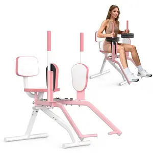 HOTWAVE Hip Abductor Machine for Home Gym 4-Level Thigh Exercise Equipment Glute & Thigh Workout Machine for Women Outer Thigh Sculpting Booty Builder for Butt Training SummerVibes