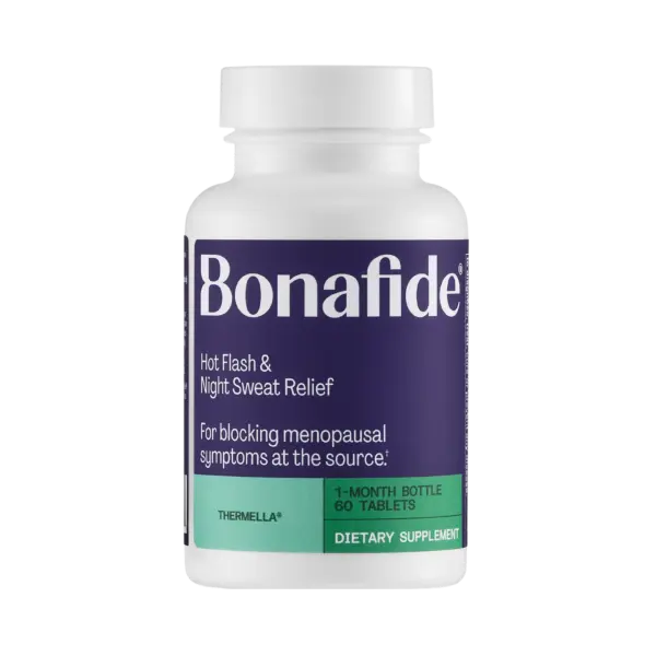 Thermella - Hot Flash Relief & Night Sweat Solution - Hormone-Free Menopause Supplement - Perimenopause Cooling Relief - Bonafide - 1 Month Supply