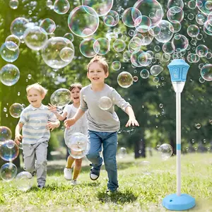 Automatic Standing Bubble Machine includes battery,Bubble Maker Height Adjustable Up Outdoor Battery Bubble Machine,Music for Toddlers Birthday Party Gifts,Adjustable Height,Massive Bubbles,Summer Party Toy Outdoor Kids Toy, not contain bubble solution