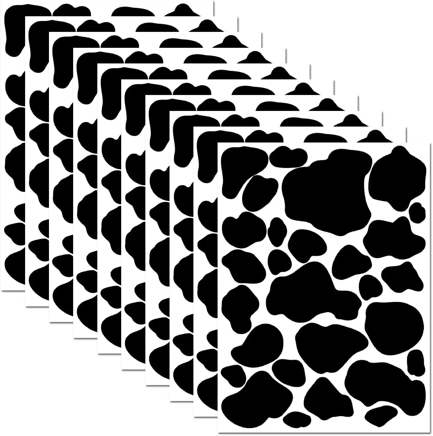 Pieces Cow Print Stickers Peel and Stick Vinyl Decals for Wall, Car, Laptop, Water Bottle & Home Decor
