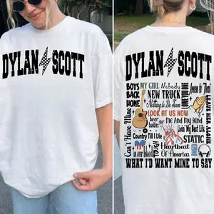Dylan Scott Back to Me T-shirt, Look at Us Now Crewneck, Country Music Fan Gift, Front and Back Shirt