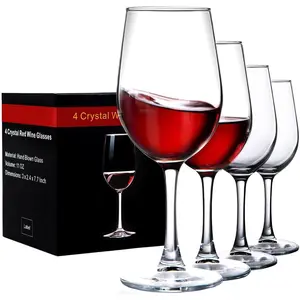 Wine Glasses Clear Red White Wine Glass Goblets Crystal Stemware (4PCS)