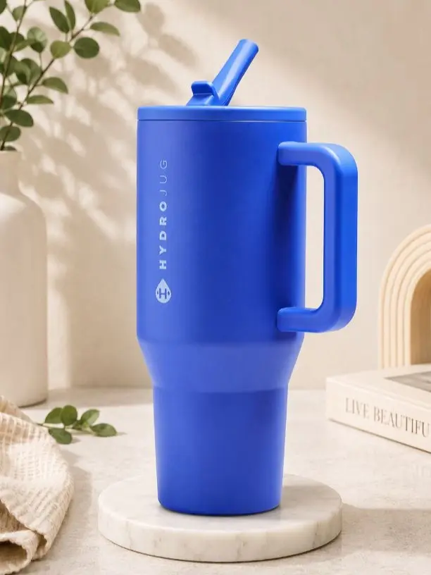 This cute 32 oz travel insulated bottle is leak-proof and dishwasher safe!