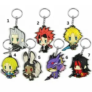 Final Fantasy VII Keychain Set, FF7 Anime Acrylic Keychain, Cloud Sephiroth Reno Vincent Chibi Gamer Gift