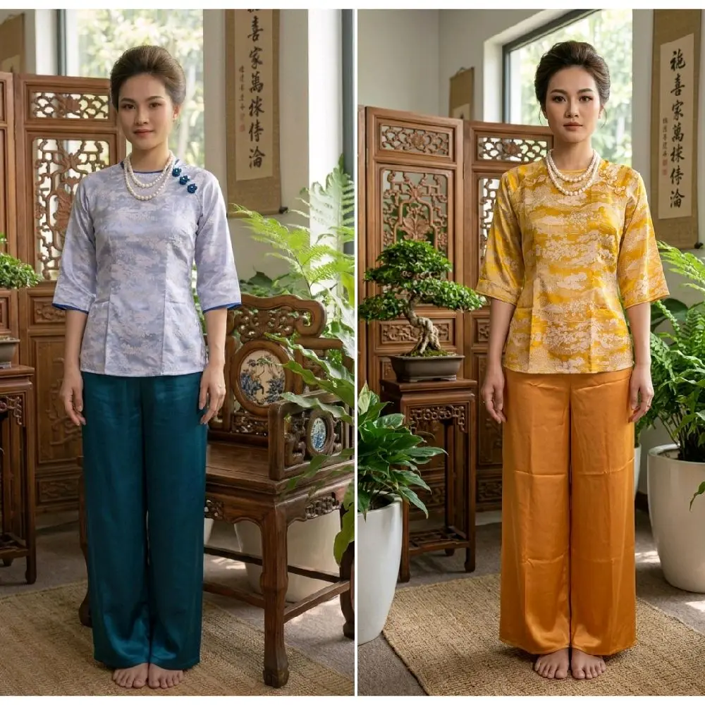 Áo Bà Ba B11 ( Vietnamese Size ) / Women's Temple  / Women Ao Ba Ba / Vietnamese Tradition Phap Phuc / Luna New Year