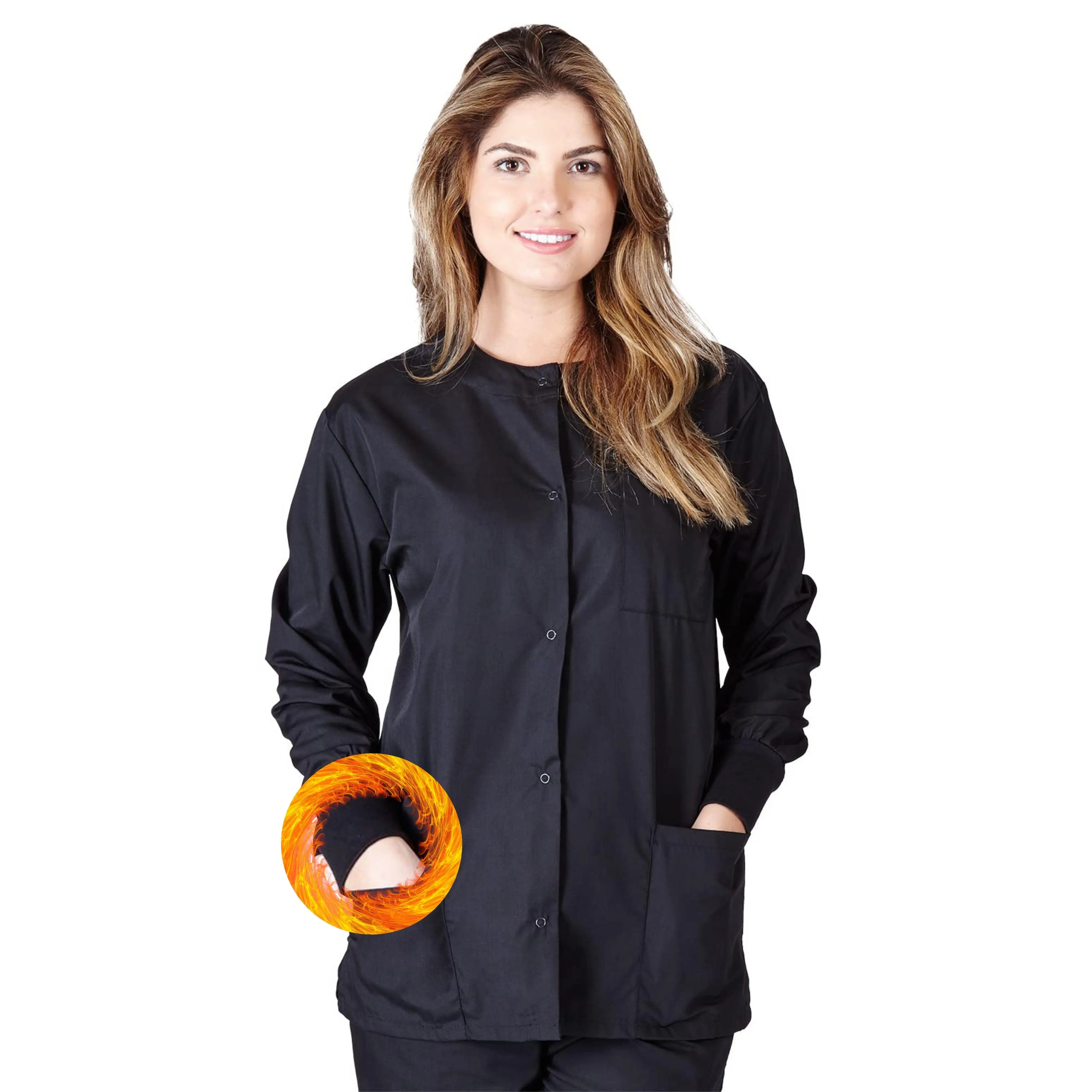 ACTIVE UNIFORMS Women's Stretch Scrub Jacket, Medical Warm Up Scrub Jacket for Women