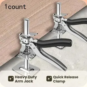 Metal Lever Jack, Cabinet Board Lifter, Tile Height Adjuster, Manual Lifting Tool for Door Panels, Industrial Handle Lock, Heavy Duty, Quick Release Clamp
