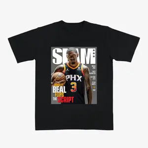 Bradley Beal Phoenix SLAM T-Shirt – Slam Style Graphic Tee Featuring Real Flips The Script Design, Fan Streetwear Gift