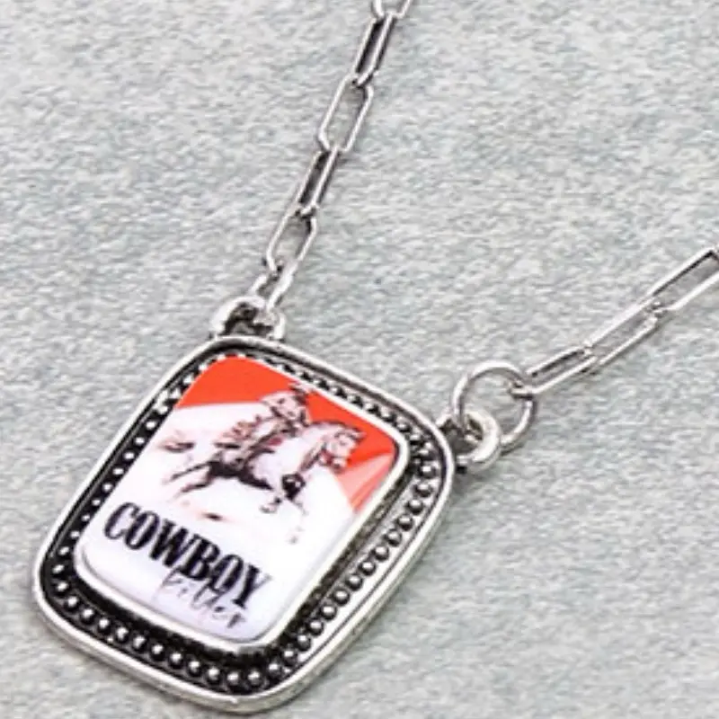 Western Cowboy Killer Portrait Necklace