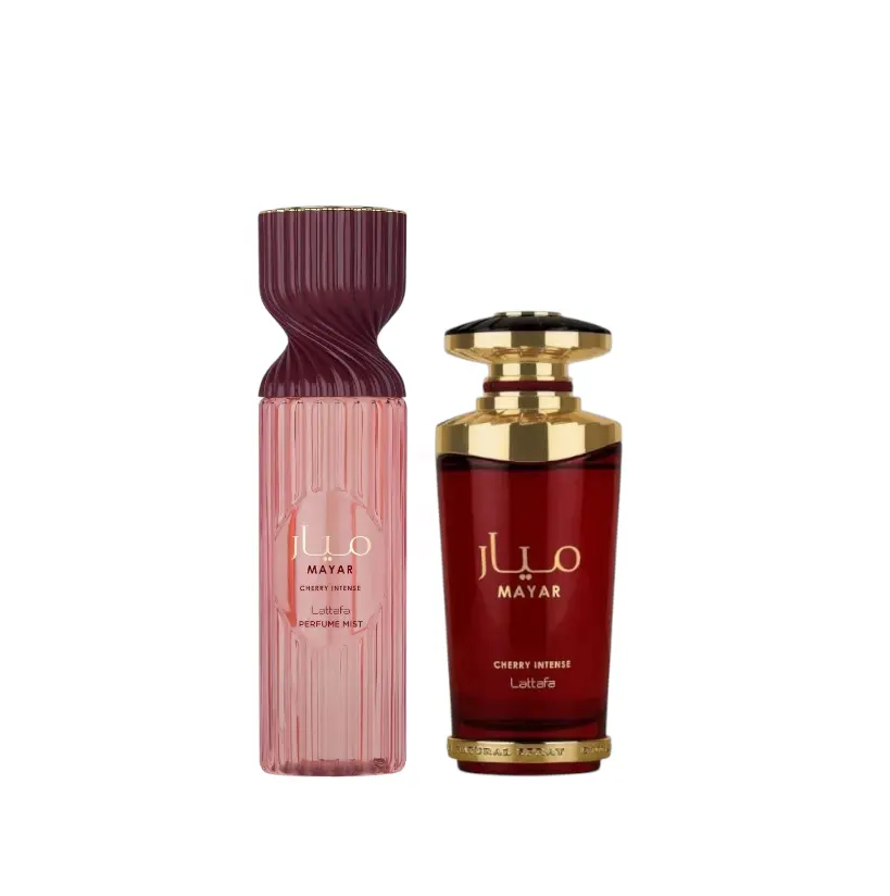 Lattafa Bundle | Mayar | Cherry | Women's Fragrance | 100 ML - 250 ML | Eau De Parfum + Hair Mist | Juicy Cherry - Sweet Fruits & Cacao