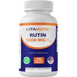 Vitamatic Edible Rutin 1000mg Healthcare Dietary Supplement - 90 Servings, Bioflavonoid, Free Radical Scavenger, Non-GMO, Gluten Free, Vegan Dietary Supplement, Vegetarian, Magnesium-Infused