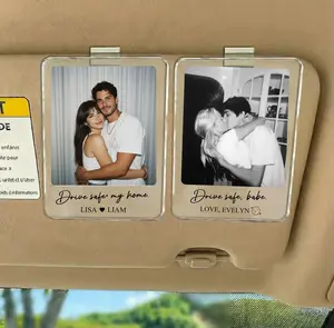 Personalized Photo Car Visor Clip Gift For Him, Drive Safe Custom Couple Photo, Valentine’s Gift For Boyfriend Or Husband