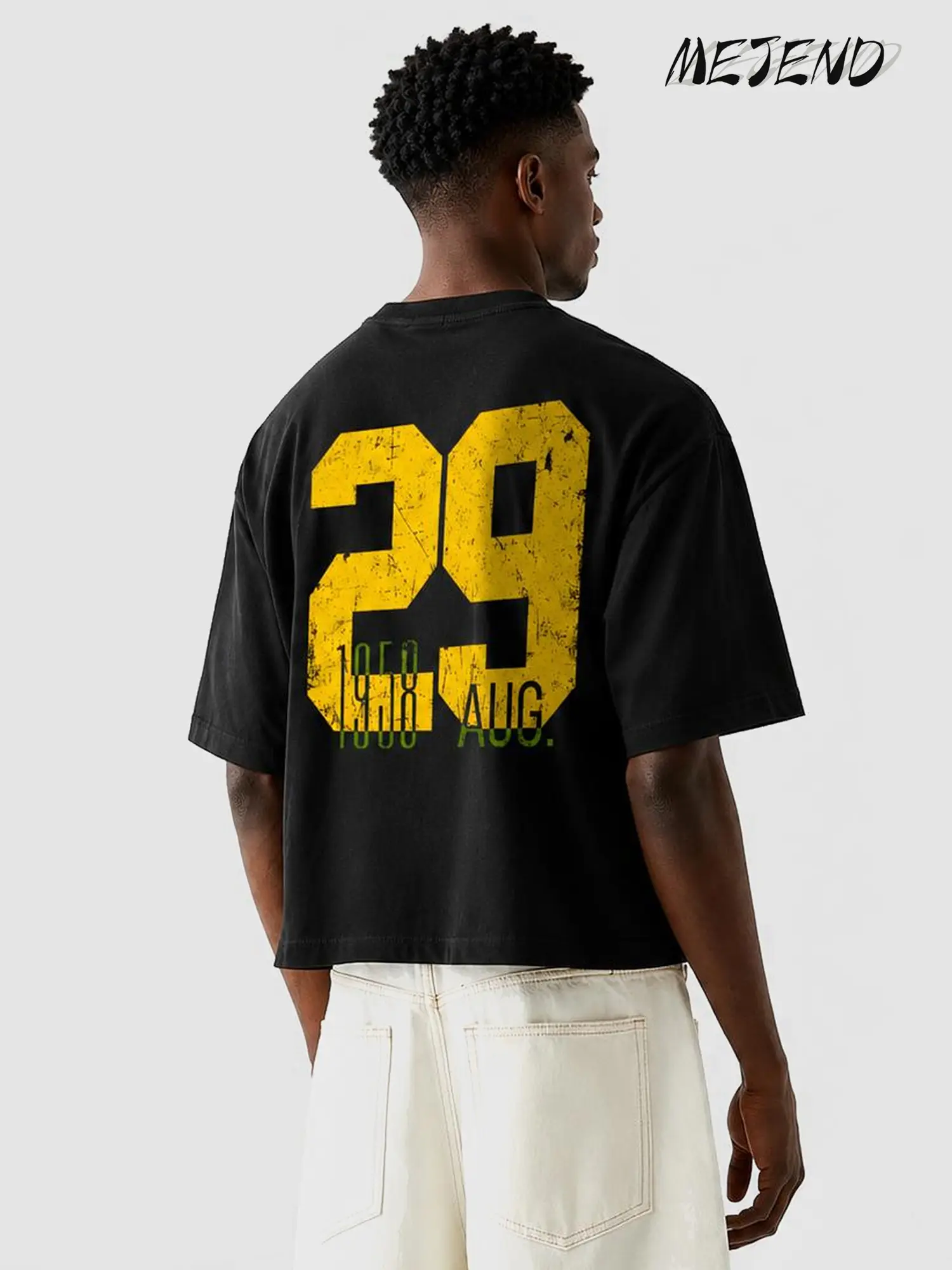 12oz Max Heavyweight Cropped Tee, 100% Cotton, Casual Crewneck Tshirt, Mens Graphic Tees, MeJend Boxy tee, Thick Fabric tshirt