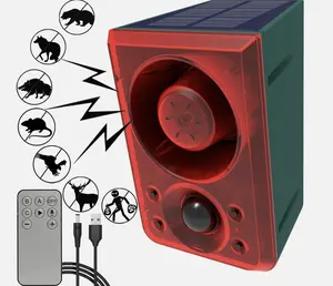 Home Outdoor Security Safety Solar Motion Sensor Siren Alarm with Remote Control