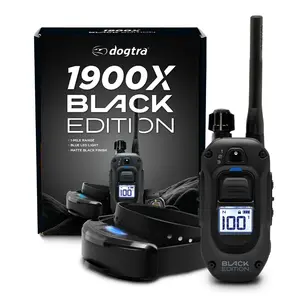 Dogtra 1900X Black Edition - 1 Mile - Remote Training E-Collar | Pet Behavior Training Aid- IPX9K Waterproof, USB Rechargeable, 0–100 Stimulation Levels with Boost & Lock, Tone & XPP Vibration - Expandable 3-Dog System