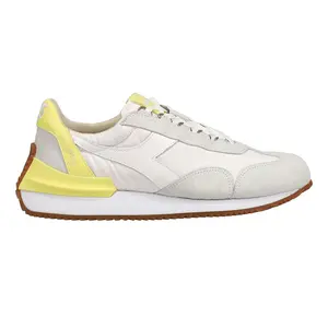 diadora Mens Equipe Mad Italia Lace Up Sneakers Shoes Casual - White, Yellow