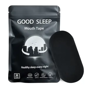 Mouth Tape Pack of 30/60/120 for 1/2/4 Month supply , Hypoallergenic strong adhesive sleep strip ，Mild Tape, Gentle , Black super breathable promotes restful Sleep ， sleep aid supply， Anti-Snoring Comfort， healthcare， Tape for Sleeping