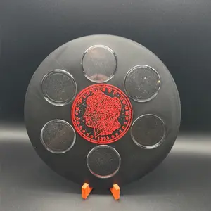 3D Printed Durable Plastic Multi-Coin Display Holder Organiser - Circle Statement Item, Home Storage Shelf & Coin Purse Organizer