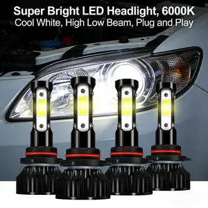Super Bright LED Headlight 6000K Cool White High Low Beam Plug and Play 4 or 6 Bulb Combos 300% Brightness Increase SmartChipLED StableBeam TechUpgrade PerformanceLED