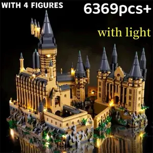 flash card Magic Castle Medieval Architecture Building Set Creative Technical Assembly Bricks MOC Kit Gift Adults Kids Holiday