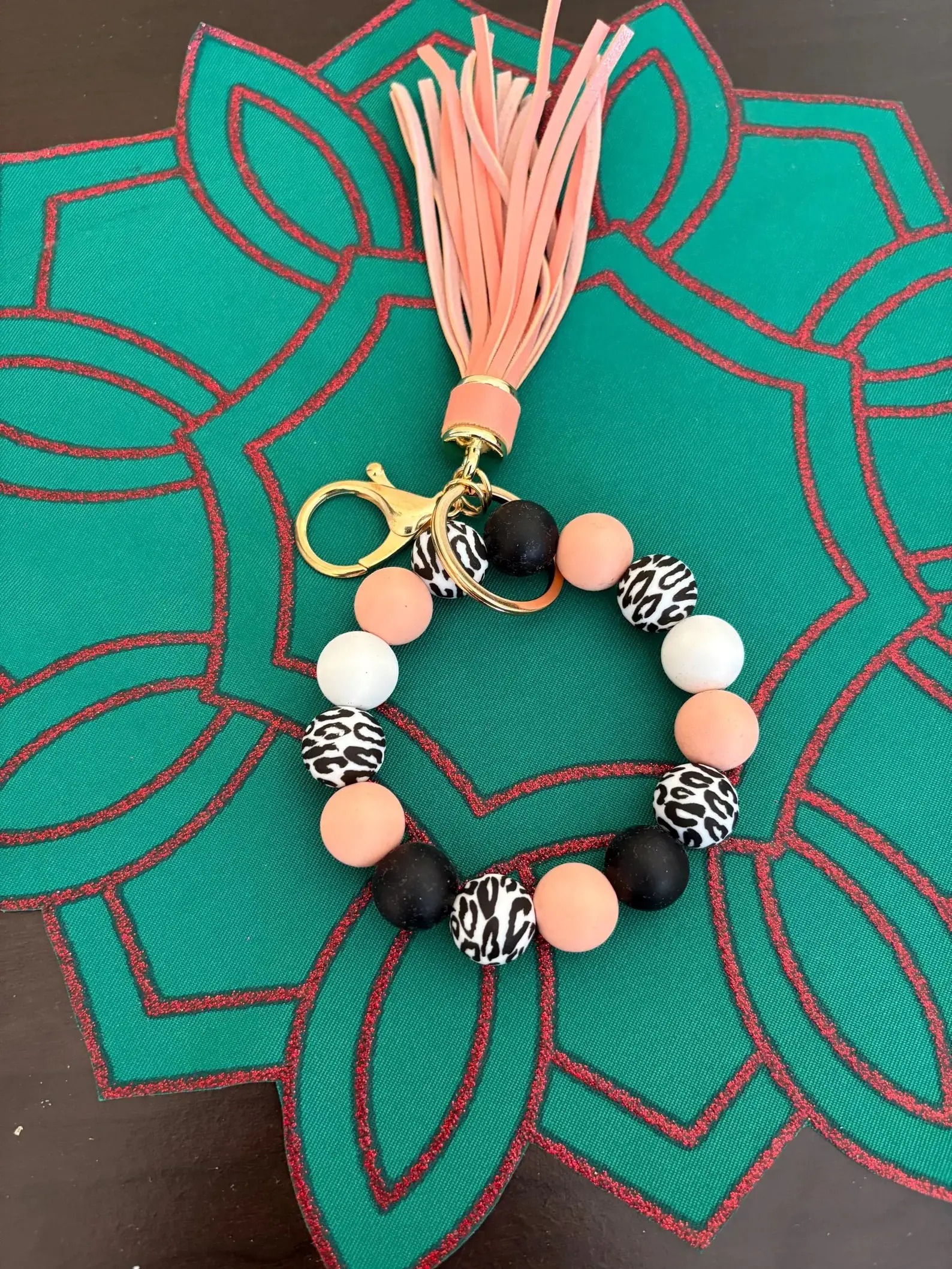 Beaded Wristlet Keychain & Lanyard Set | Surprise Lotion Included