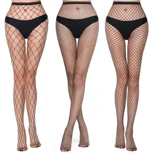 3 PCS Black Fishnet Stockings for Women, Fish Nets Women Tights, Fishnet Tights Ladies Plus Size One Size Fit All