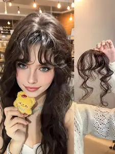 Women's Bangs Wig Clip-In Hairpiece, Synthetic Hair Pieces, Natural Look, Easy to Wear, Suitable for School, Music Festivals, Christmas, All Women Can Use