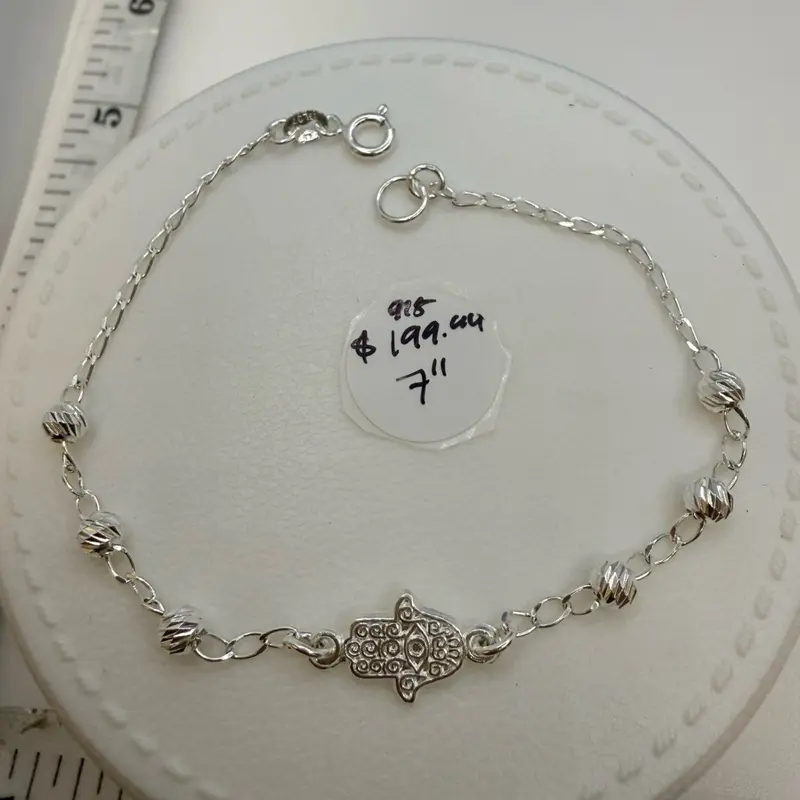 925 sterling silver 7”high quality solid Mexican silver bracelet elegant )) Pulcera fina de plata Mexicana talla #7” inch es plata Mexicana elegante
