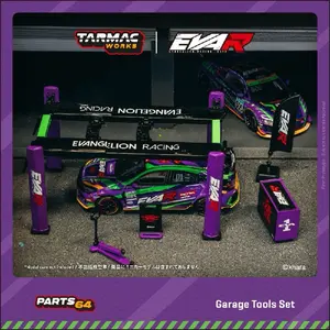 Tarmac Works 1:64 Garage Tools Set with 4-Post Lift – Evangelion Racing – Parts64