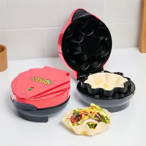 Taco Tuesday Baked Tortilla Bowl Maker - Perfectly Shaped Bowls for Tacos Salads & Desserts - Quick Easy Dual Nonstick Surfaces - Easy Cleanup & Locking Latch - Cord Storage