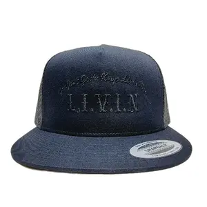 You Just Gotta Keep Livin Man L.I.V.I.N. Adjustable Snapback Flat Bill Mesh Hat Cap Yupoong