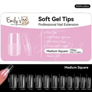 Soft Gel Tips - Medium Square
